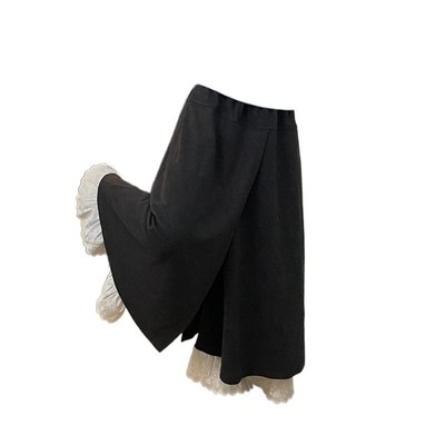 集美丽方便于一裙的蕾丝阔腿裤裙