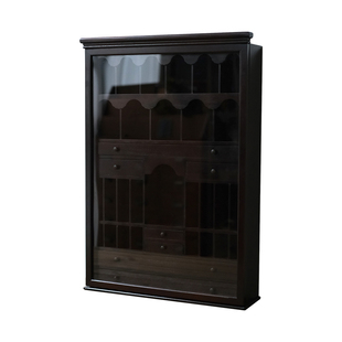 闻森家居手办展示柜桌面透明亚克力防尘中古珍奇柜实木盲盒陈列柜