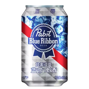 蓝带啤酒北美淡爽10°P 330ml*24 易拉罐装 特价黄啤拉格
