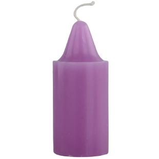 矮小短粗款马卡龙多彩黑色无味绿蜡烛普通照明装扮手工实验紫蓝腊