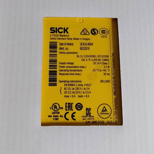 溢价-SICK西克安全继电器 UE410-4RO4  订货号：60