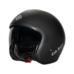 FASEED碳纤维复古头盔男女摩托车巡航机车大码四分之三半盔组合盔