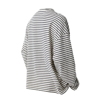 经典条纹圆领T恤宽松版型