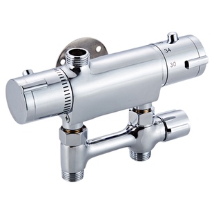 乔斯明装淋浴家用太阳能带上水全铜混水阀冷热水SMA智能恒温龙头