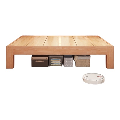 橡胶木实木床加厚10cm床腿