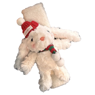 兔兔汽车安全带护肩套防勒脖保护套车载摆件可爱毛绒女生车内饰