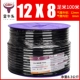 Taurus Head PU12*8 Black Roll