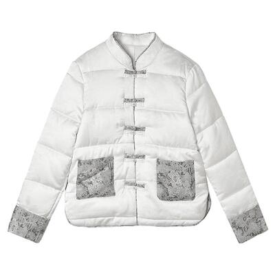 拼接设计国风盘扣棉服