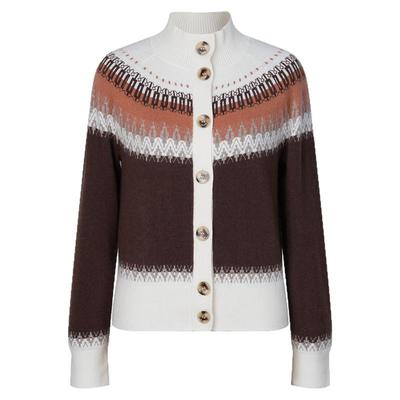 JAN AN NO简爱诺秋冬新品绵羊毛羊绒针织开衫咖杏外套J2560153WT