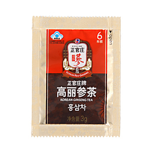 【5天体验量】韩国正官庄6年根高丽参茶红参人参滋补茶营养品15包