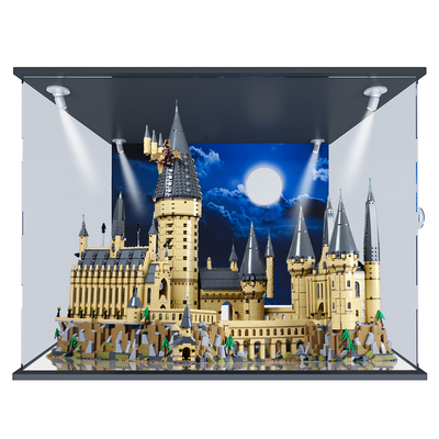 适用乐高展示盒71043哈利波特霍格沃茨城堡积木防尘罩透明收纳盒