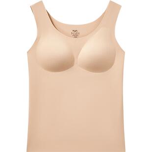 曼妮芬舒适芒果杯带胸垫背心无痕女士秋衣打底抗菌暖衣20210536