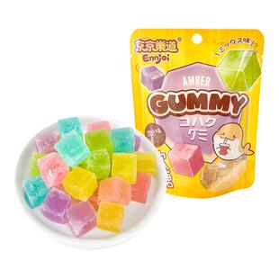 高颜值网红爆款宝石水晶方块声控琥珀糖果解馋休闲超好吃零食解馋