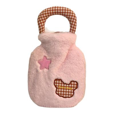 多巴胺手提毛绒热水袋注水式