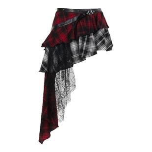 Wannathis亚文化短裙摇滚打歌服亚比半身裙辣妹穿搭小众不规则裙