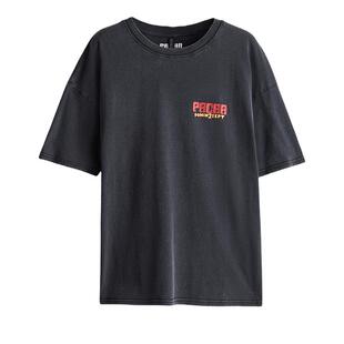 【Pacha】HM女装T恤春季大廓形圆领美式潮流印花短袖上衣1257580