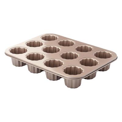 12连可露丽模具天使之铃蛋糕烤箱可丽露烤盘不沾甜品布丁烘焙家用