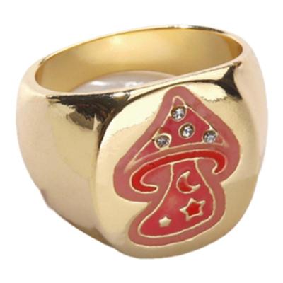 欧美时尚戒指饰品金属彩色滴油