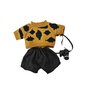 (不含狗)42cm掌门狗公仔服装配件30cm莉娜熊衣服套装背带裤现货