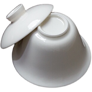 韶灵素心【云敛/雾敛】杏白盖碗 简约小巧 实用容量约90ml/100ml