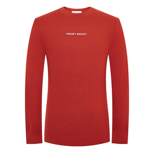 亨利格兰小熊猫秋冬半高领休闲长袖纯羊毛针织衫男毛衣保暖打底衫