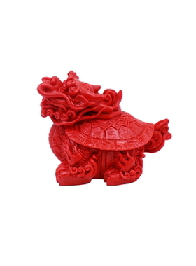 红色龙龟招财风水摆件中式桌面