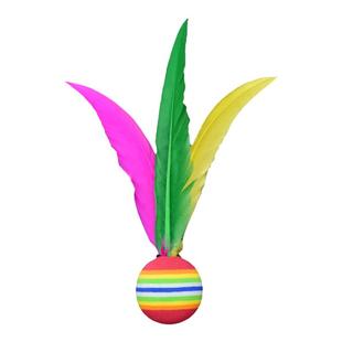 板羽球高弹三毛球10只装大头毽子球儿童娱乐海绵球耐用板羽球拍球