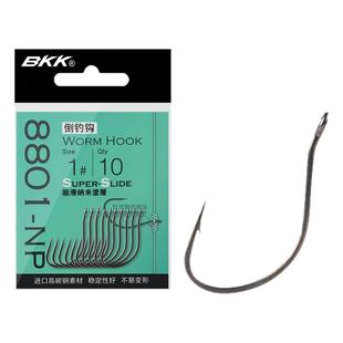 BKK新品8801路亚倒钓钩细条软饵单钩wacky黑坑翘嘴鲈鱼鳜鱼太阳鱼