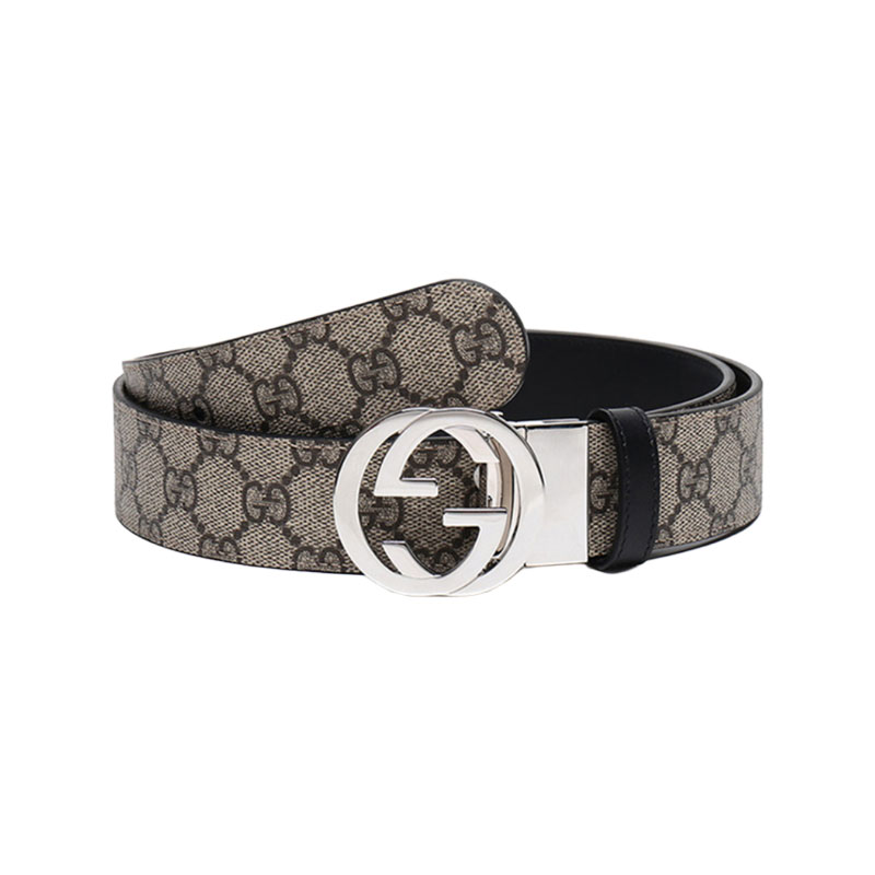 【自营】GUCCI/古驰 男士帆布/牛皮革双面腰带皮带 473030 KGDHN