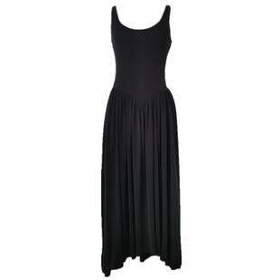 kendall肯豆同款黑色吊带连衣裙女夏无袖背心长裙法式高腰小黑裙