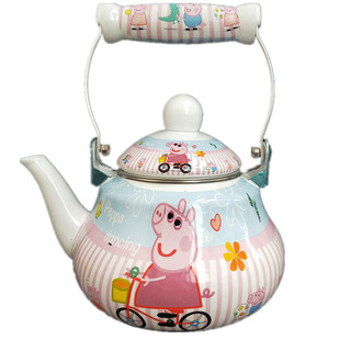 大容量加厚搪瓷大水壶奶茶壶平底壶珐琅满花电磁炉通用茶壶凉水壶