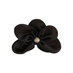 中古黑花~好洋气！抓夹简约发抓高级发夹秋冬气质韩国发饰头饰ins