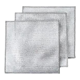 双层钢丝球抹布洗碗布厨房清洁专用加厚金属丝不沾油刷洗锅洗碗巾