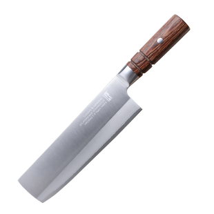 拓牌黑将小菜刀日本进口大马士革钢切片刀切肉刀家用厨房阳江刀具