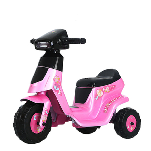 美国rollplay如雷儿童电动摩托车小女孩可坐人1-4岁三轮芭比车