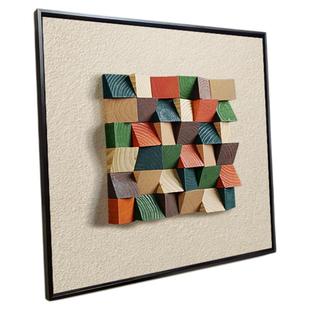 多巴胺软装客厅电视摆件挂画小众艺术入户玄关柜装饰画立体高级感