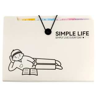 小槑同学 高颜值A4文件夹大容量多层风琴包小学生初中生专用装放试卷的收纳袋卷子整理神器夹子资料册高中生