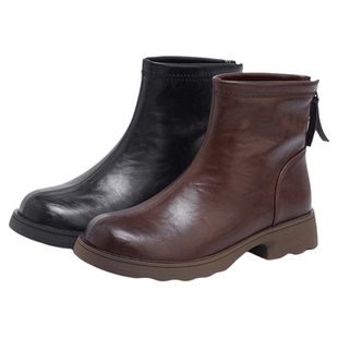 exull/依思Q2025秋冬厚底短靴英伦女靴显瘦马丁靴复古美拉德女鞋