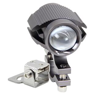 犀利眼石栏摩托车射灯带透镜LED外置大灯电动车改装三色光超亮L29