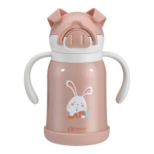 Vanow儿童幼儿园保温喝水杯子学生带吸管防摔外出携带宝宝婴水壶