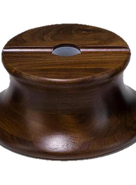 铜师傅 黑胡桃原木《金箍棒底座》工艺品摆件 圆形实木底座