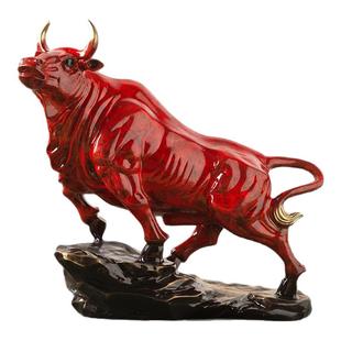 牛摆件牛气冲天炒股市客厅电视柜铜工艺品乔迁新居公司开业礼品