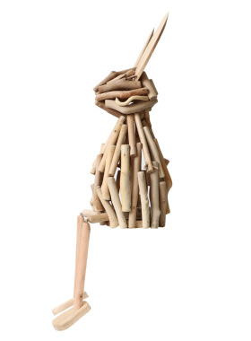 居慢生活木质装饰兔子摆件