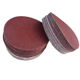 5寸植绒砂纸片气动打磨机125MM圆形圆盘抛光砂纸自粘拉绒片背绒片