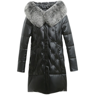 真皮羽绒服女显瘦狐狸毛加厚皮草