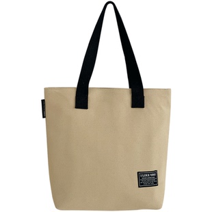 原创设计简约学生购物书包电脑文件文艺手提包袋大容量帆布单肩包