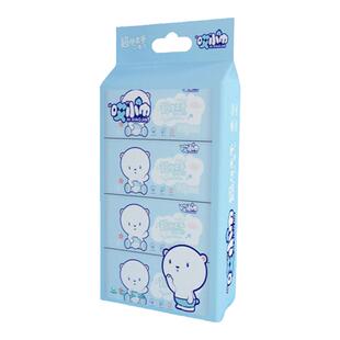 哎小巾超迷你儿童抽取式湿巾64片8包一提便携清洁婴儿手口湿巾纸