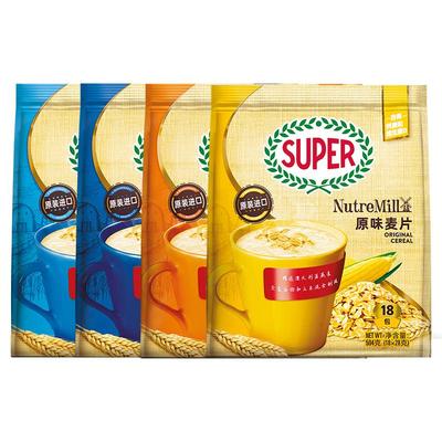 [买4送1]super超级马来西亚进口原味麦片即食燕麦片早餐谷物营养