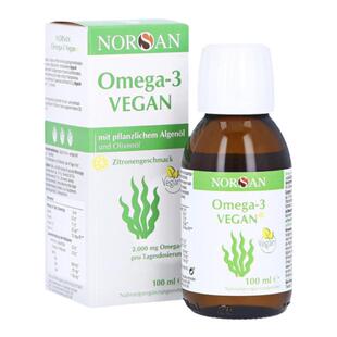欧洲直邮德国药房Norsan海藻油2000Omega3软化心脑血管口服液100m