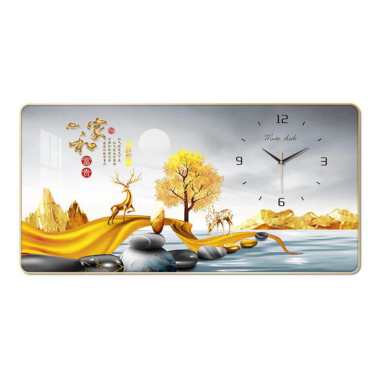 电波自动对时钟装饰画挂钟时钟